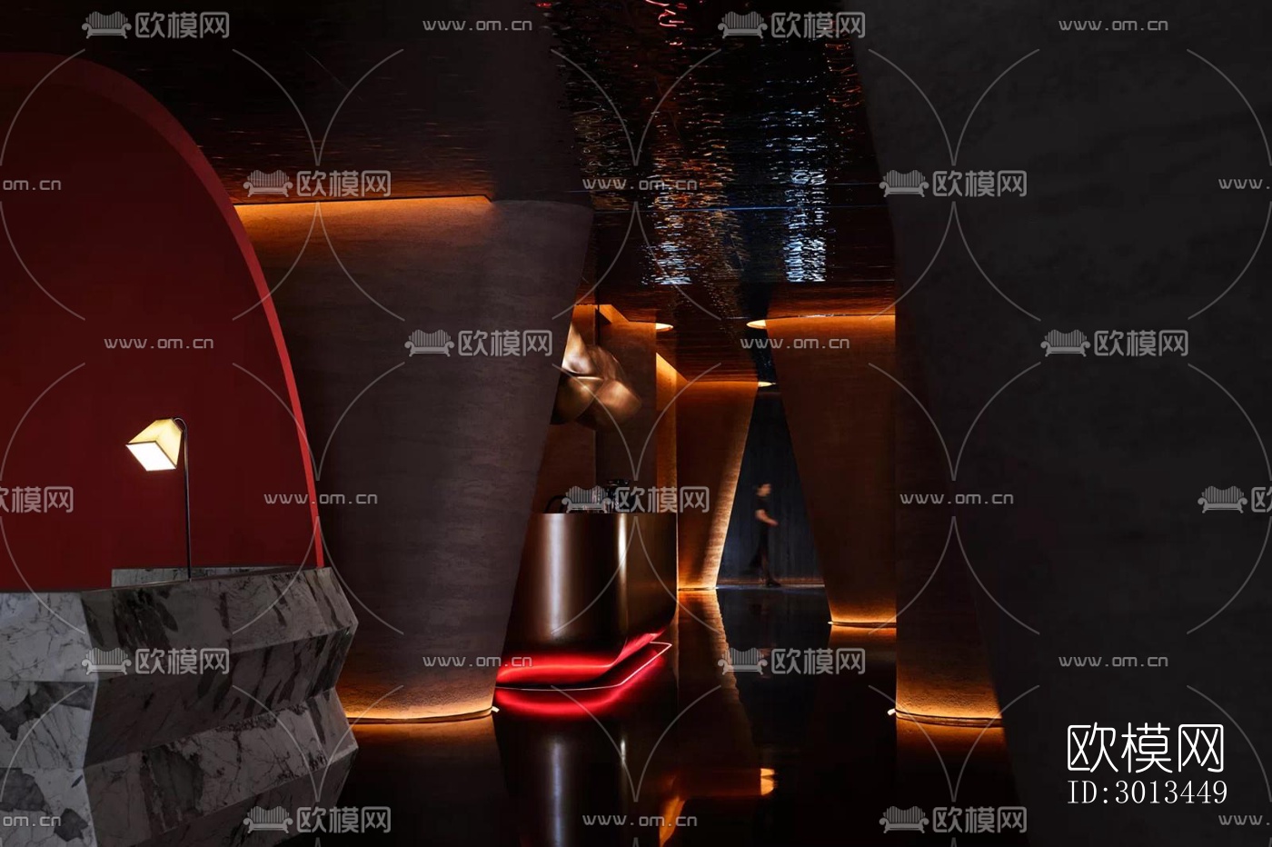 新中式西餐厅效果图下载（渲染图6）