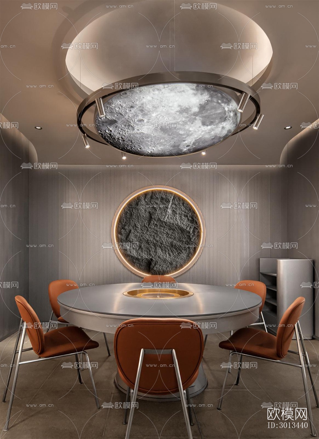 现代火锅烤肉效果图下载（渲染图6）