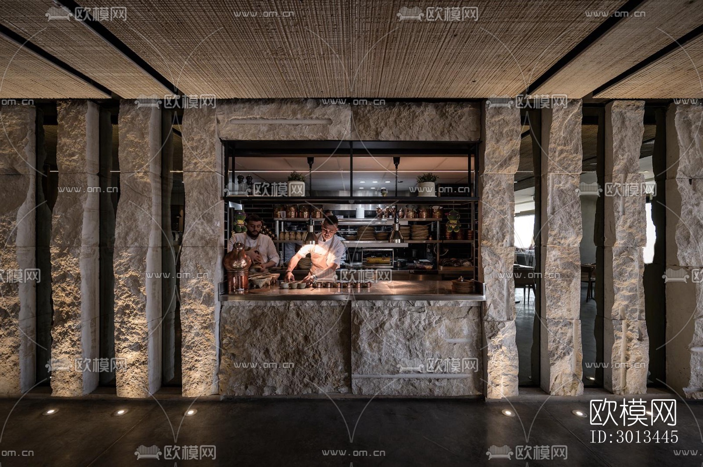 侘寂西餐厅效果图下载（渲染图11）