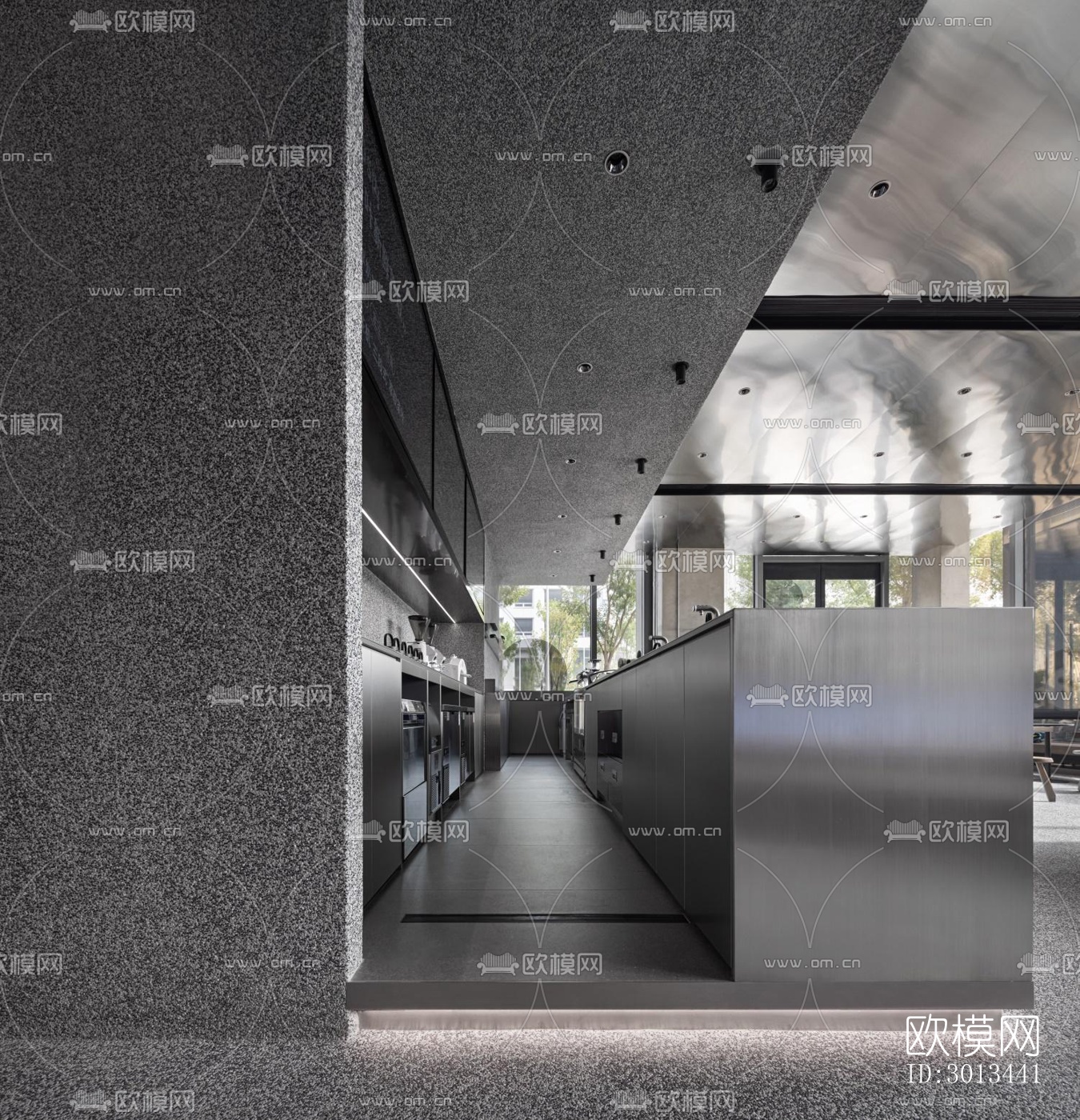 工业风茶馆效果图下载（渲染图2）