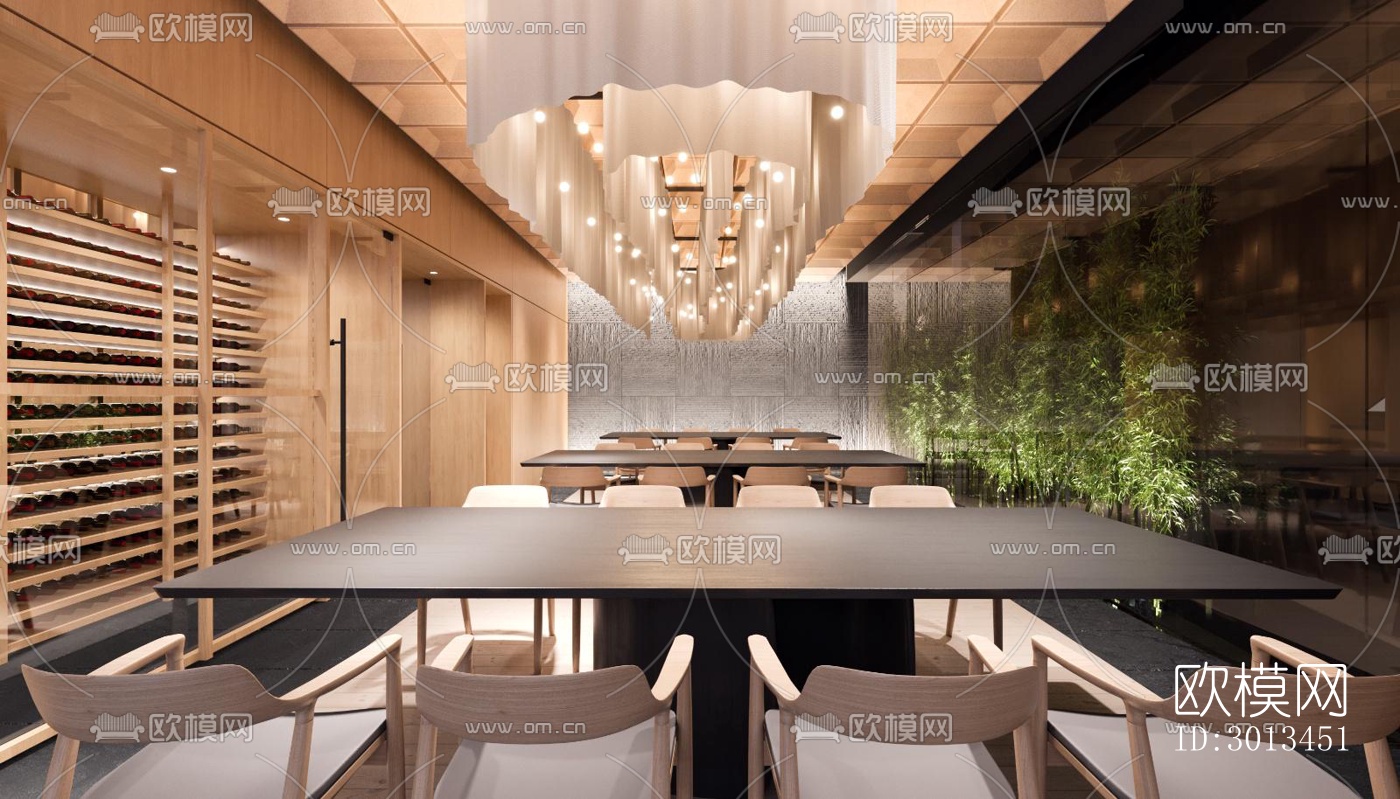 现代西餐厅效果图下载（渲染图2）