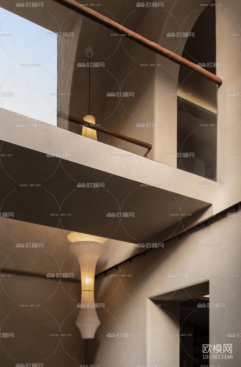 侘寂西餐厅效果图下载（渲染图1）