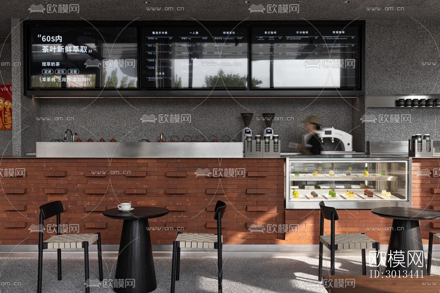 工业风茶馆效果图下载（渲染图10）
