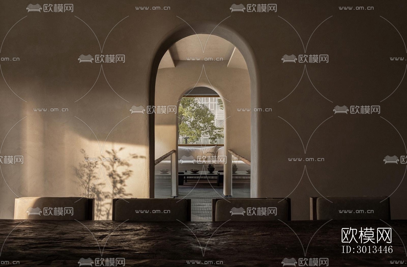 侘寂西餐厅效果图下载（渲染图6）