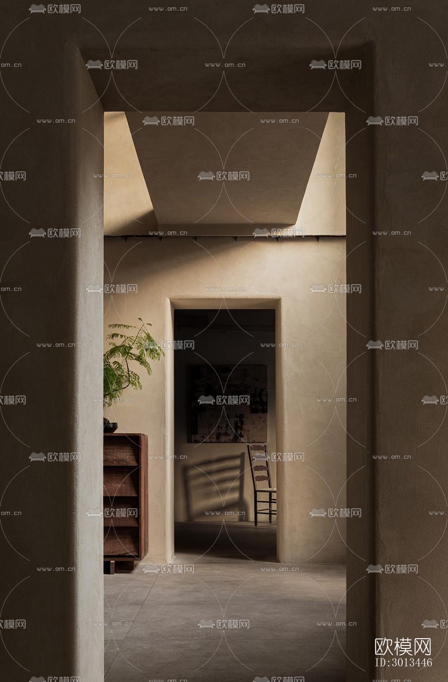 侘寂西餐厅效果图下载（渲染图10）