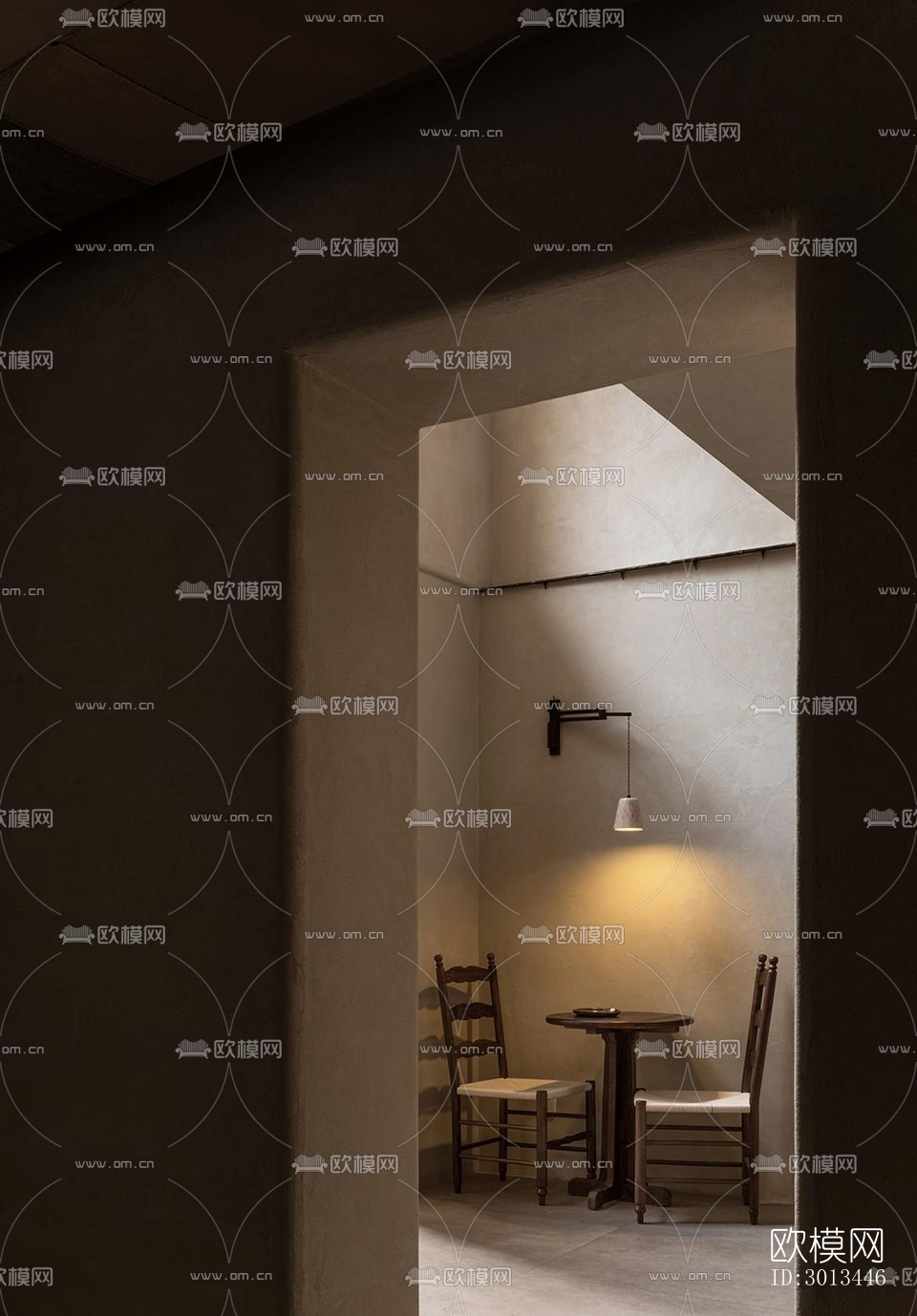 侘寂西餐厅效果图下载（渲染图12）