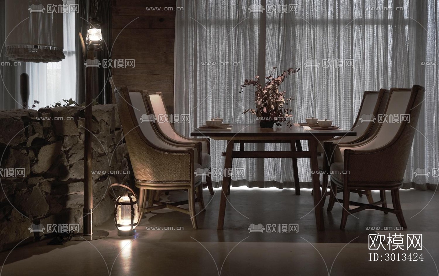 侘寂咖啡奶茶效果图下载（渲染图5）