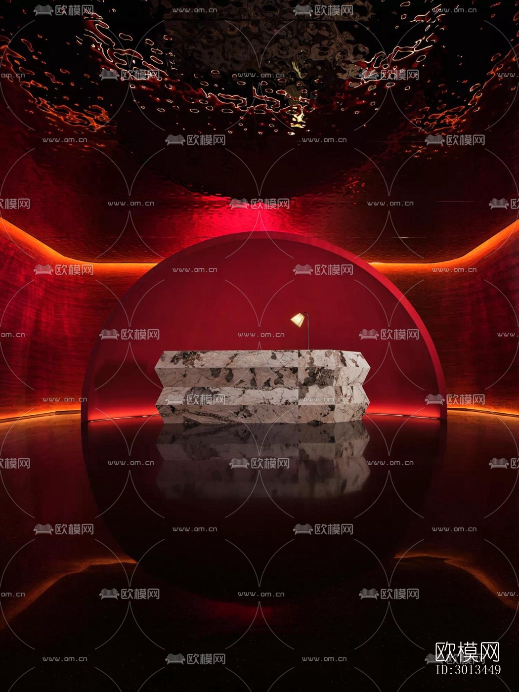 新中式西餐厅效果图下载（渲染图12）