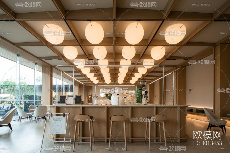 現(xiàn)代西餐廳效果圖下載(渲染圖9)