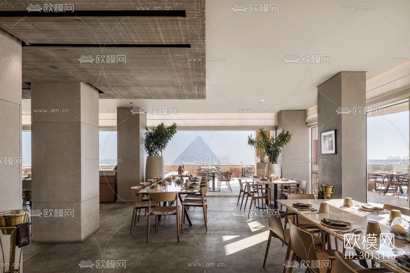 侘寂西餐厅效果图下载（渲染图12）