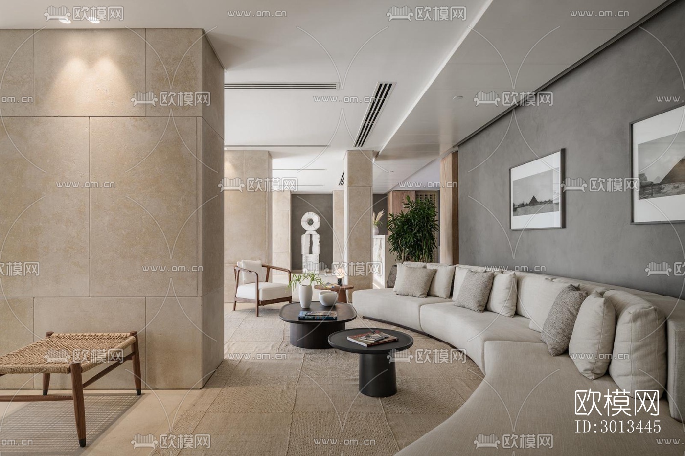 侘寂西餐厅效果图下载（渲染图2）