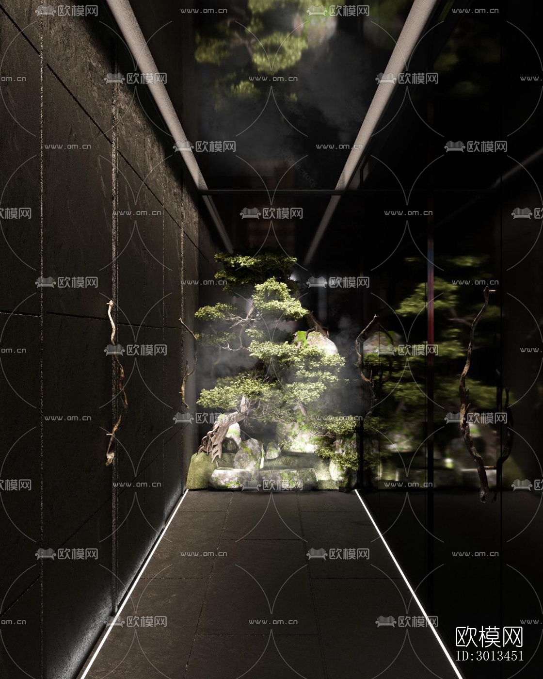 现代西餐厅效果图下载（渲染图1）