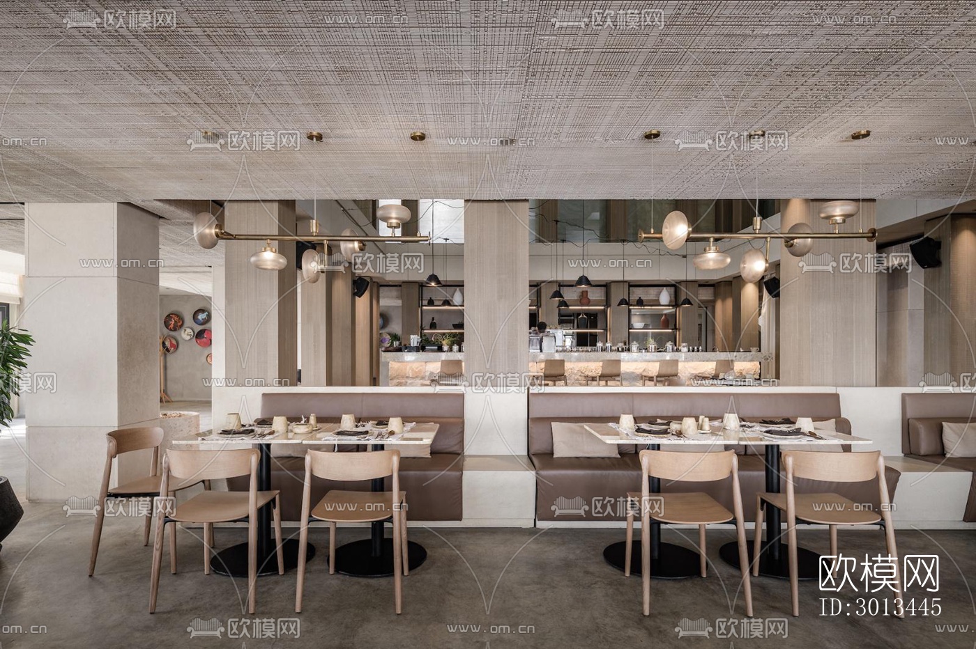 侘寂西餐厅效果图下载（渲染图6）