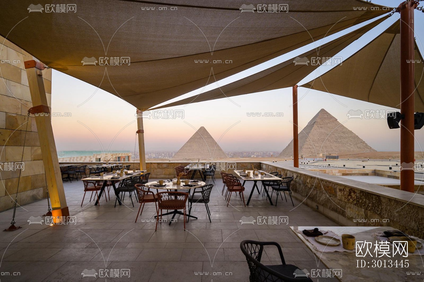 侘寂西餐厅效果图下载（渲染图3）