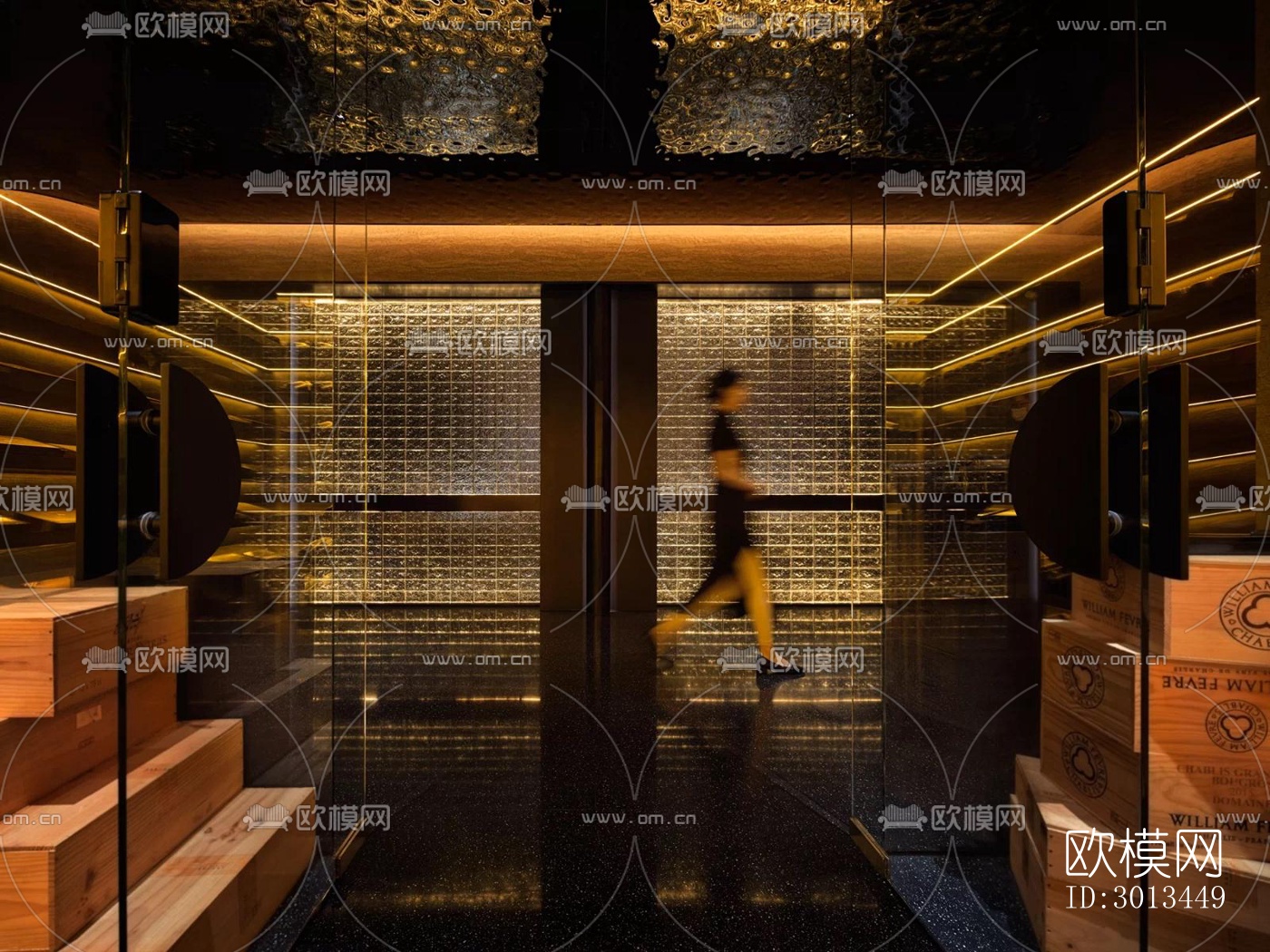 新中式西餐厅效果图下载（渲染图14）