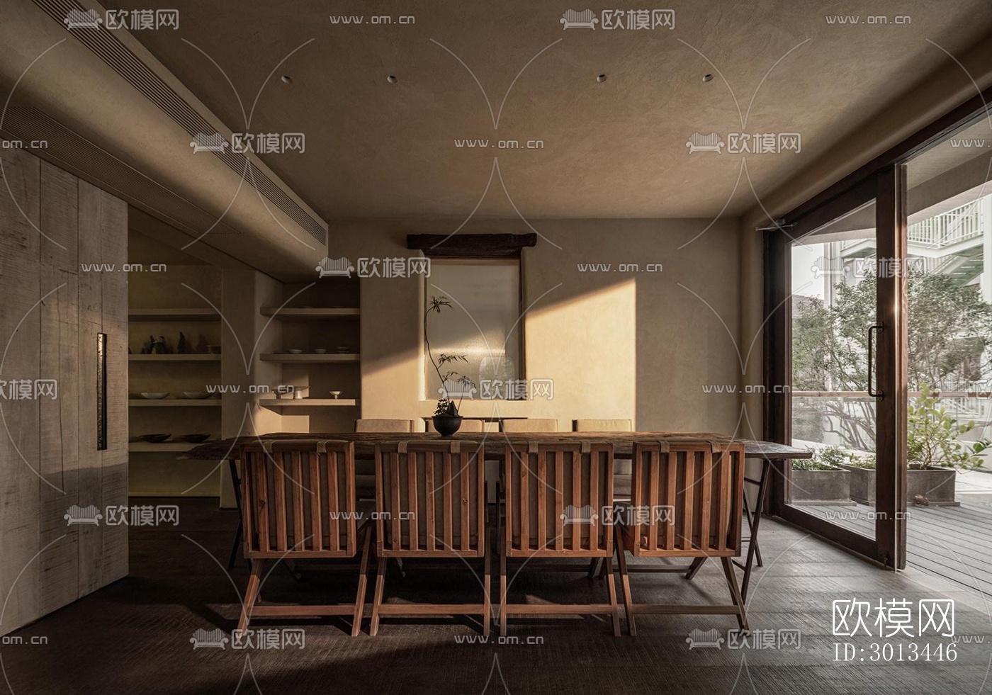 侘寂西餐厅效果图下载（渲染图5）