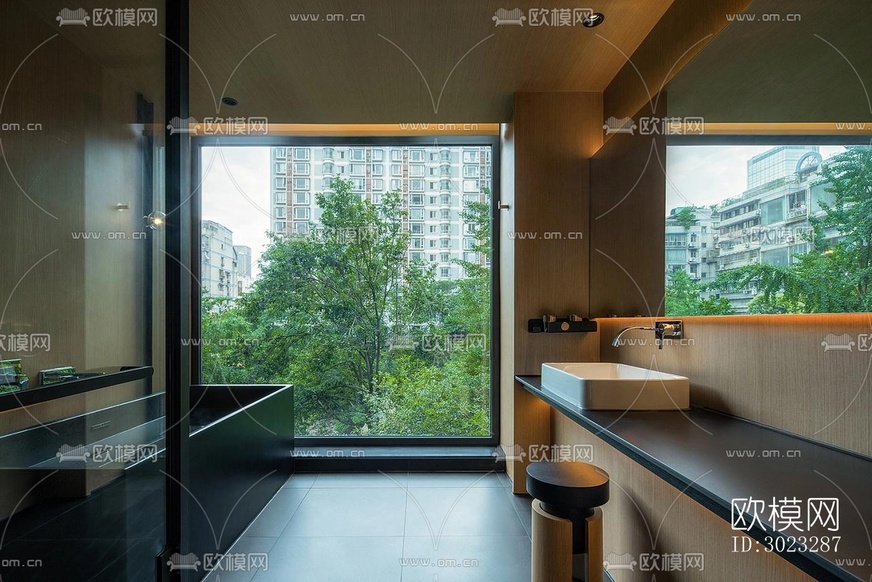 现代酒店民宿效果图下载(渲染图4)