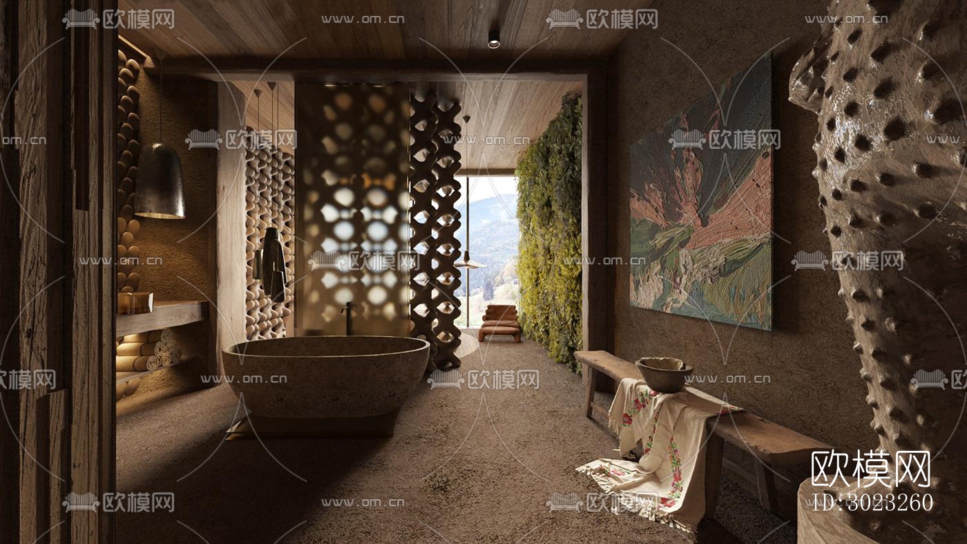 侘寂酒店民宿效果图下载（渲染图16）