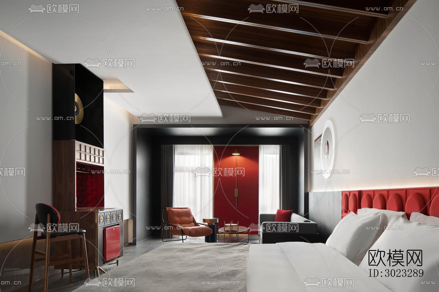 现代酒店民宿效果图下载（渲染图11）