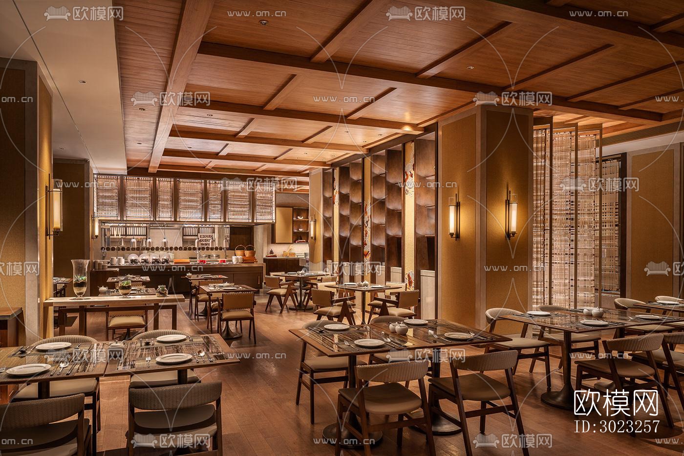 中古风酒店民宿效果图下载（渲染图4）