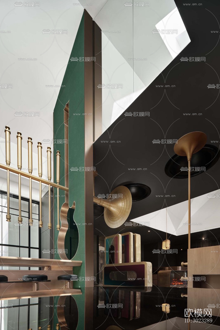 现代酒店民宿效果图下载（渲染图17）