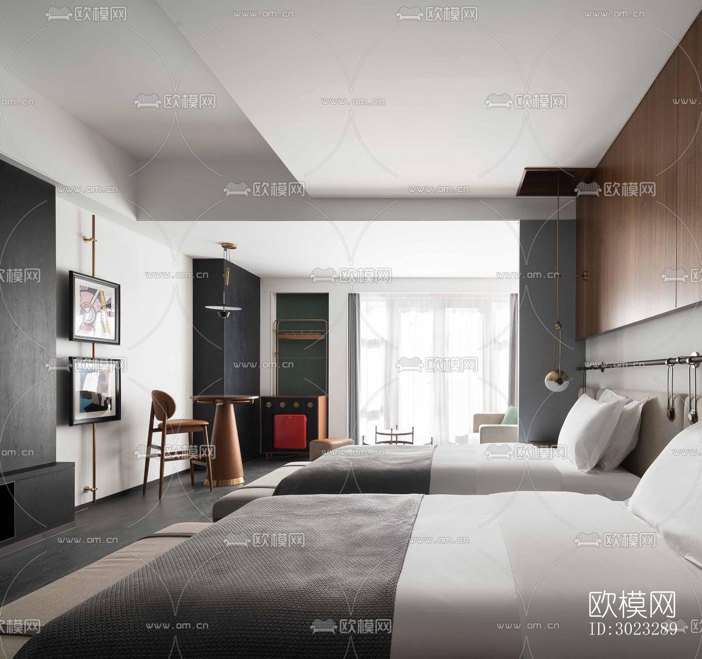 现代酒店民宿效果图下载（渲染图14）