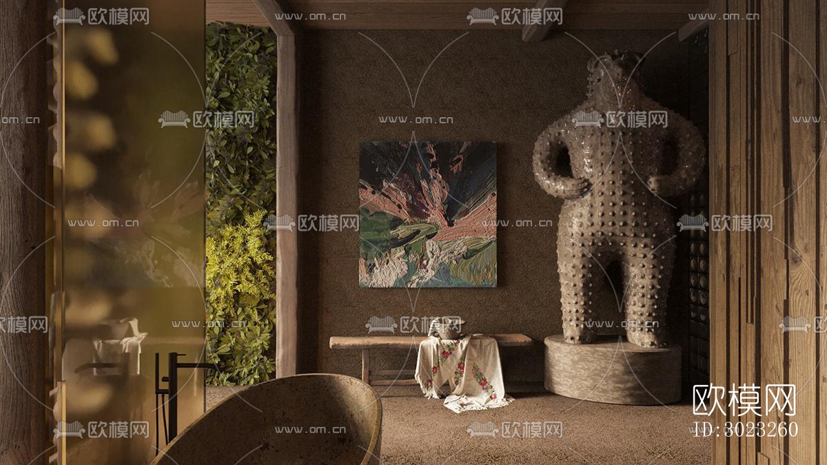 侘寂酒店民宿效果图下载（渲染图9）