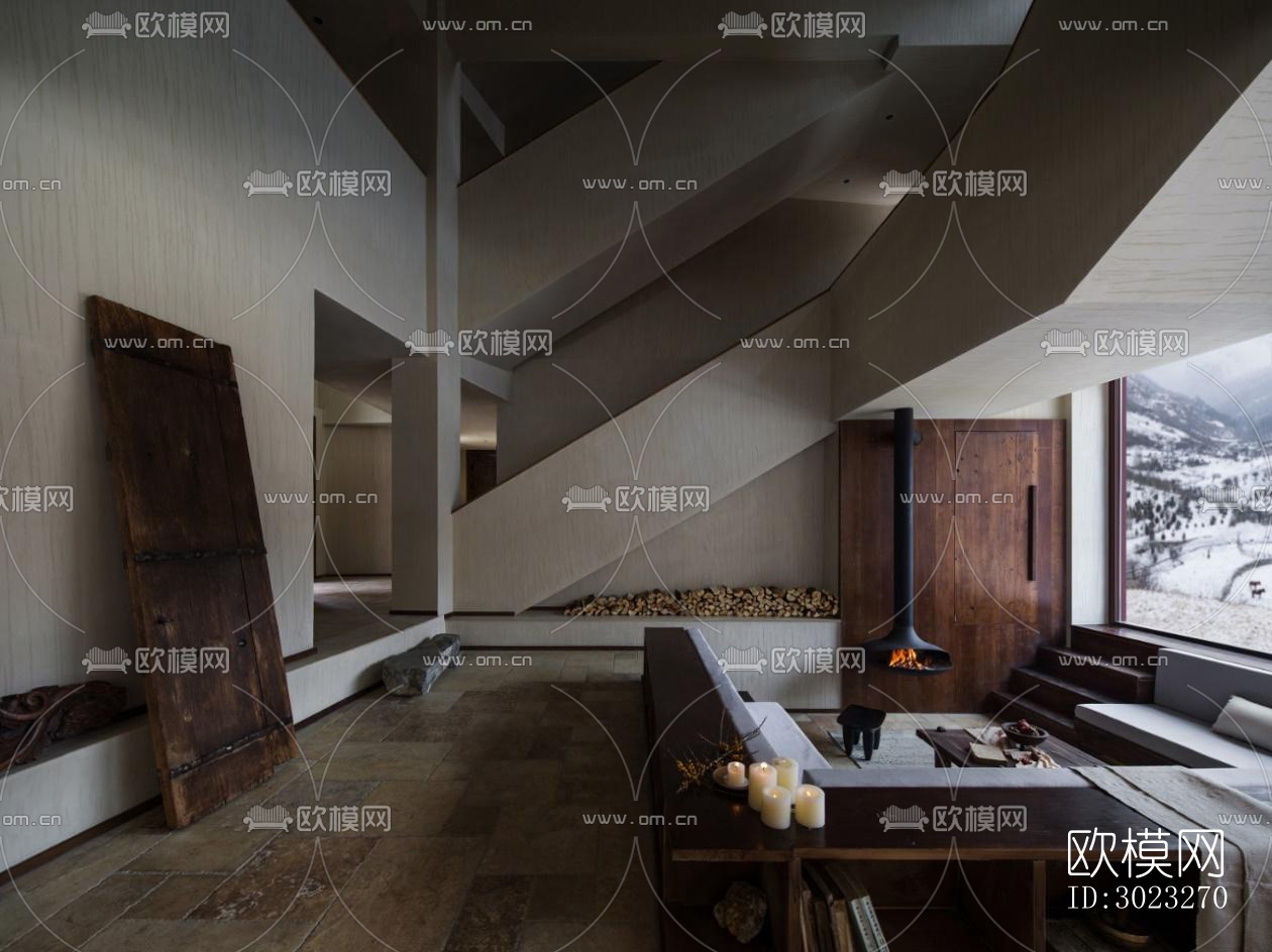 北欧酒店民宿效果图下载（渲染图9）