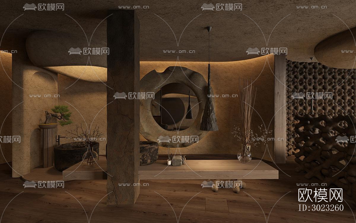 侘寂酒店民宿效果图下载（渲染图12）