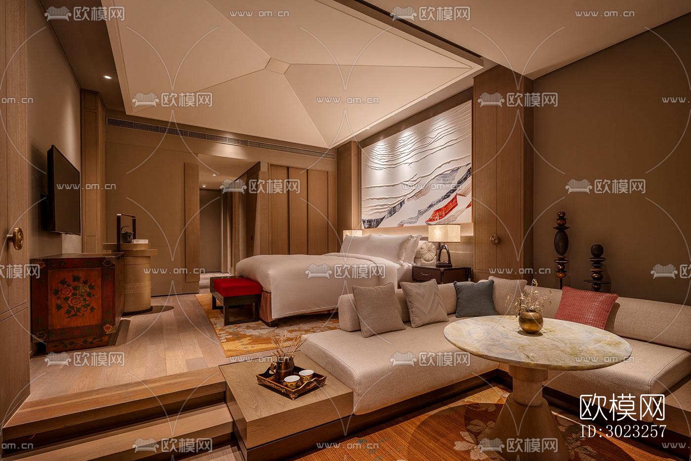 中古风酒店民宿效果图下载（渲染图8）