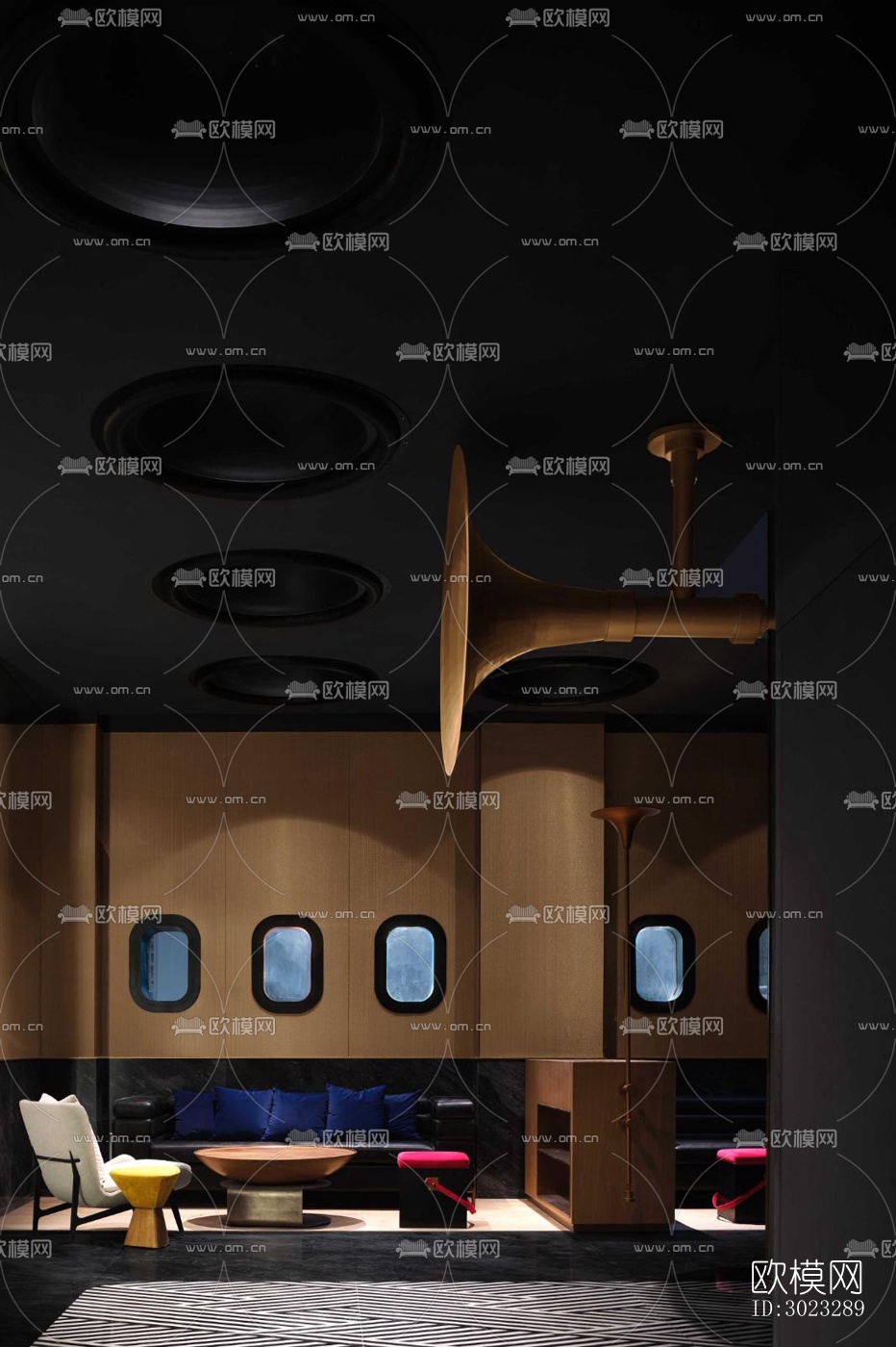 现代酒店民宿效果图下载（渲染图4）