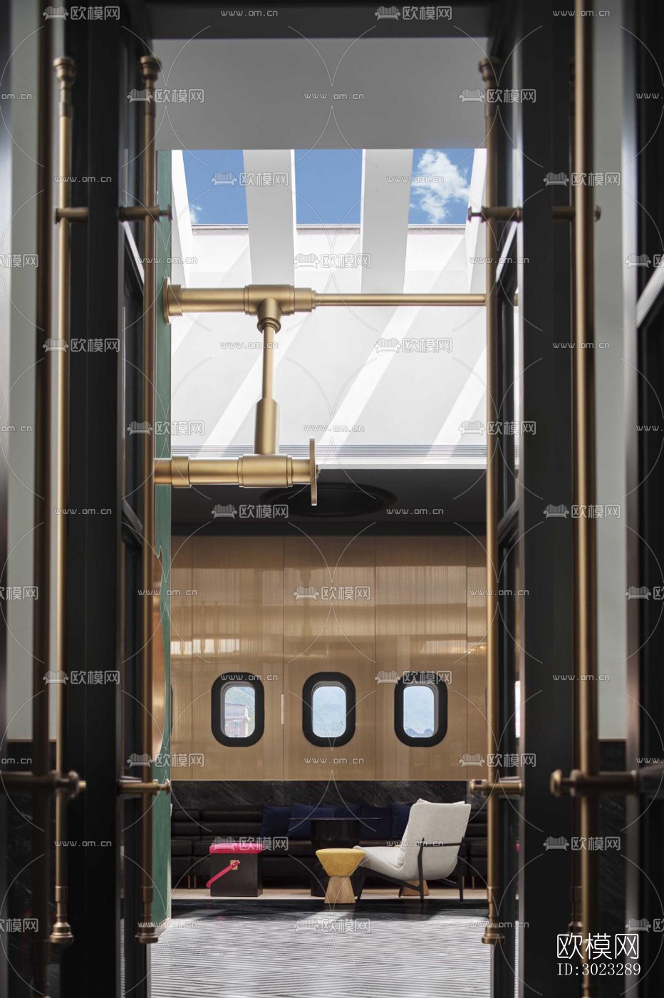 现代酒店民宿效果图下载（渲染图9）