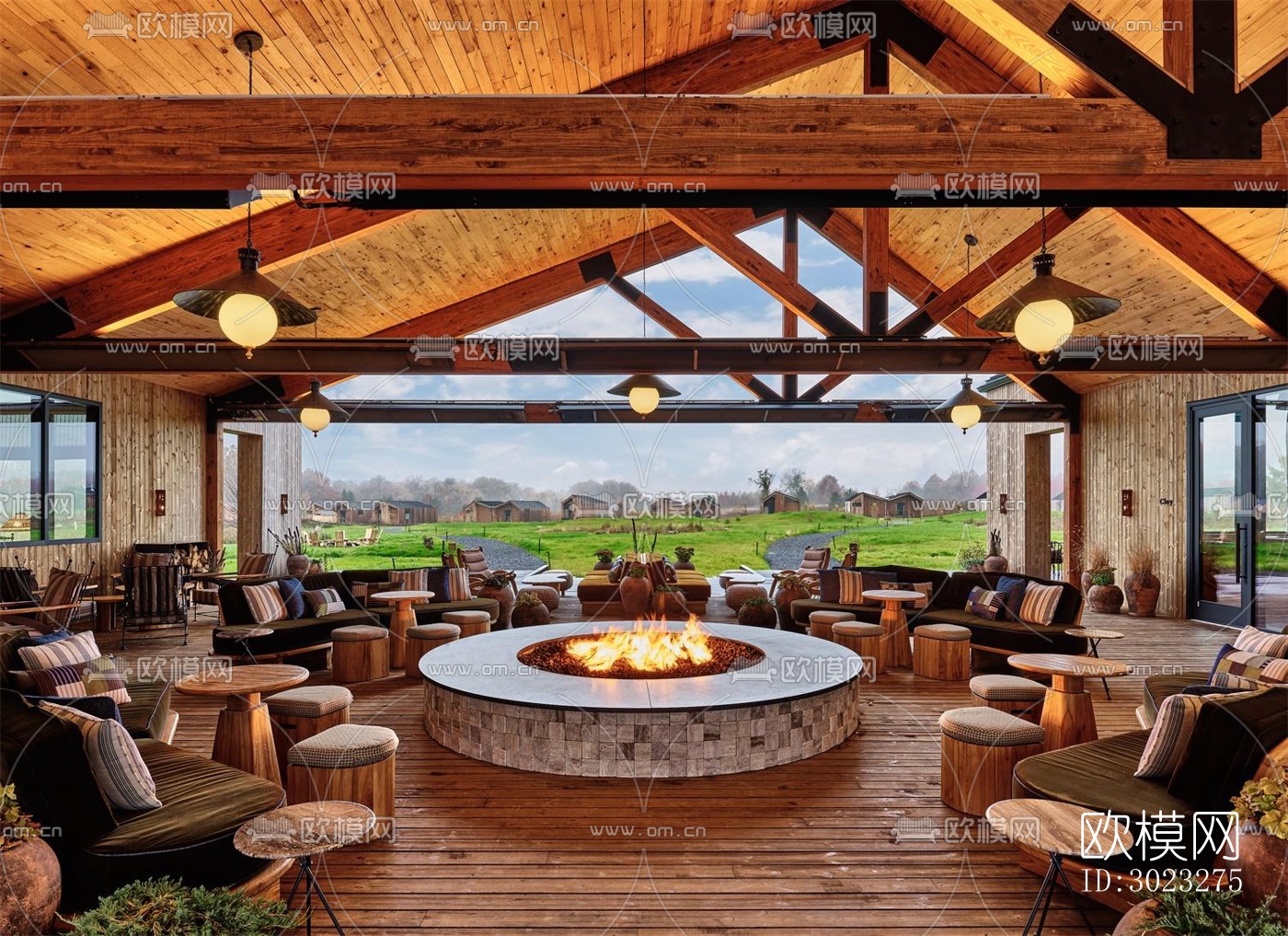 北欧酒店民宿效果图下载（渲染图1）