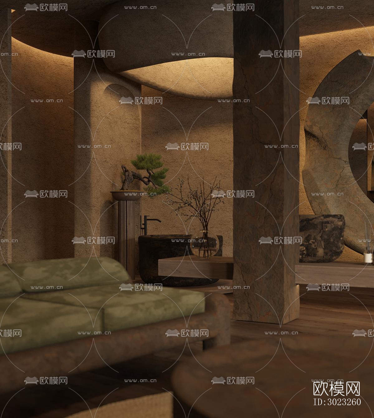 侘寂酒店民宿效果图下载（渲染图7）