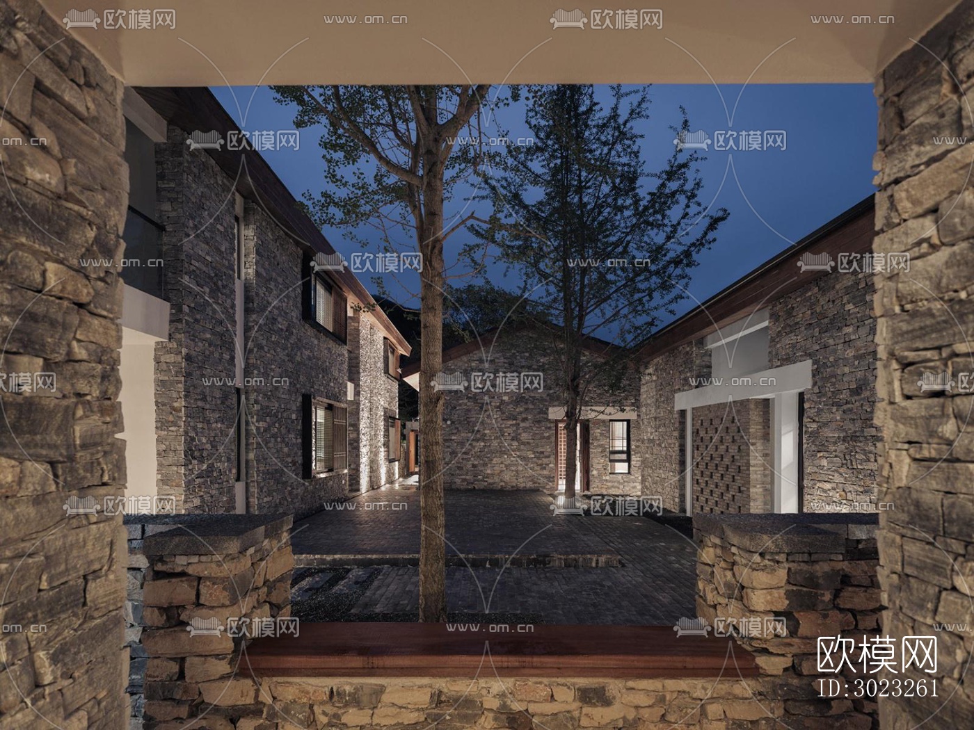 侘寂酒店民宿效果图下载（渲染图2）