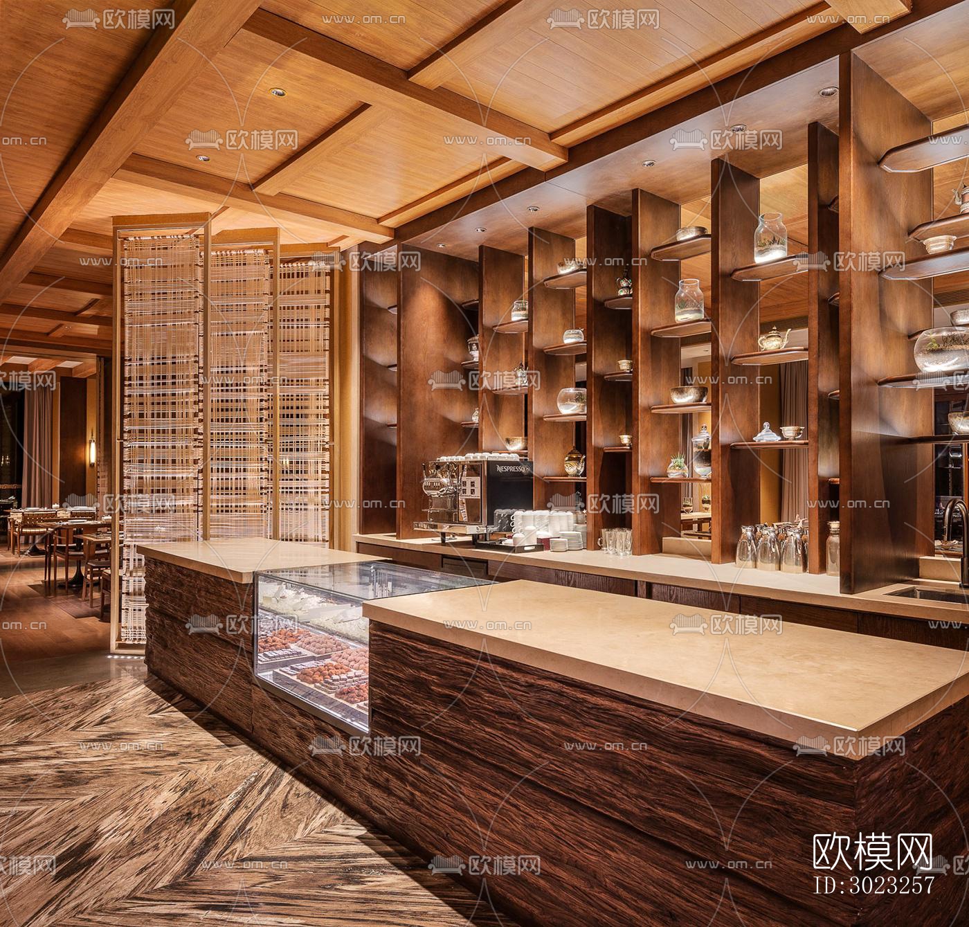 中古风酒店民宿效果图下载（渲染图1）