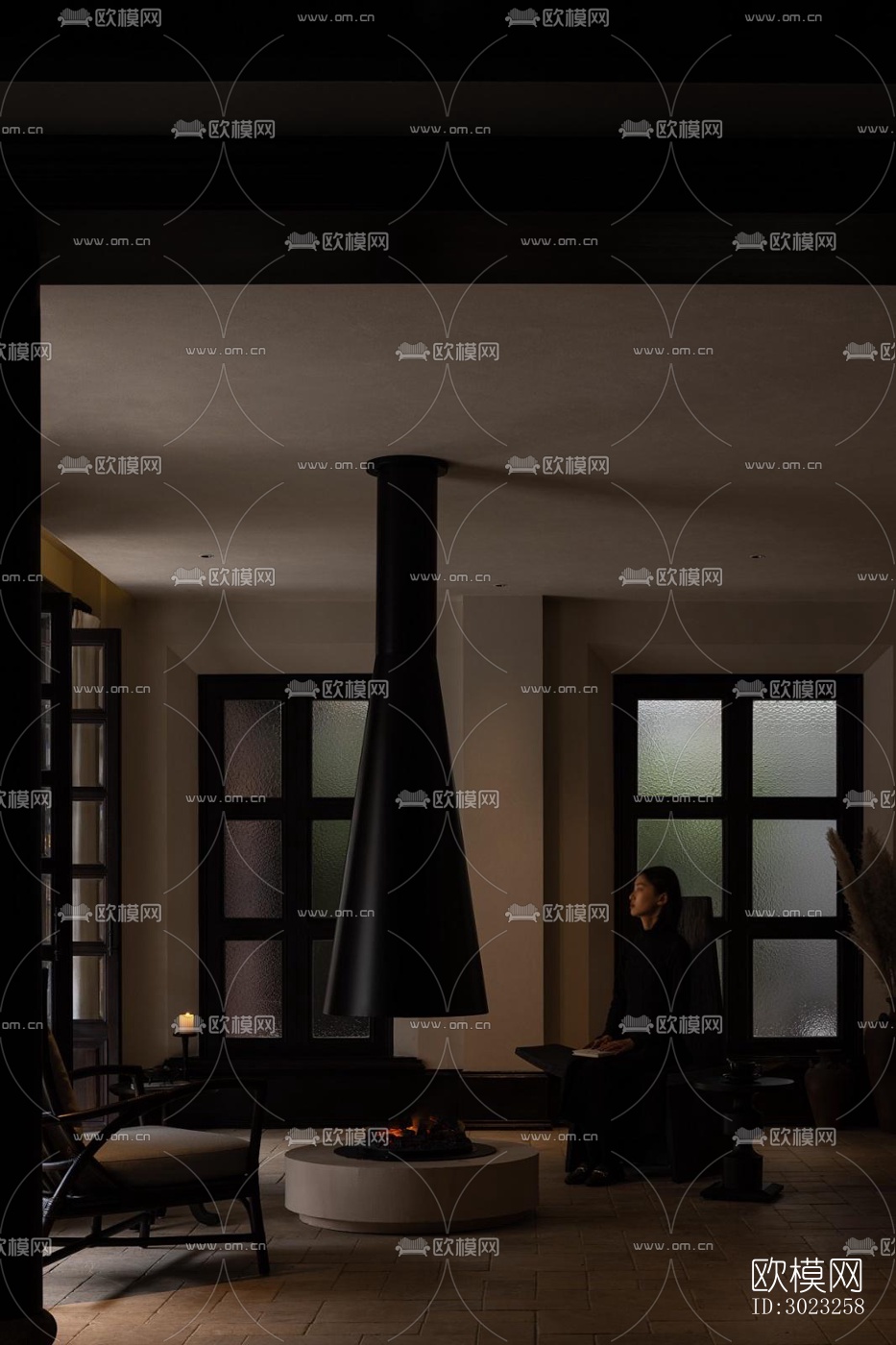 中古风酒店民宿效果图下载（渲染图8）