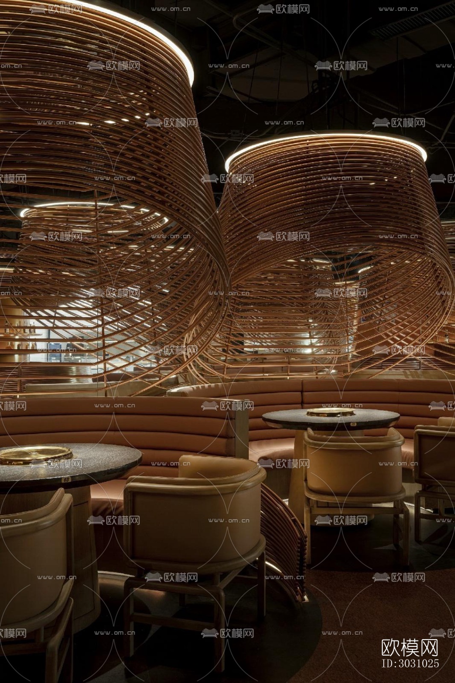 现代西餐厅效果图下载（渲染图2）