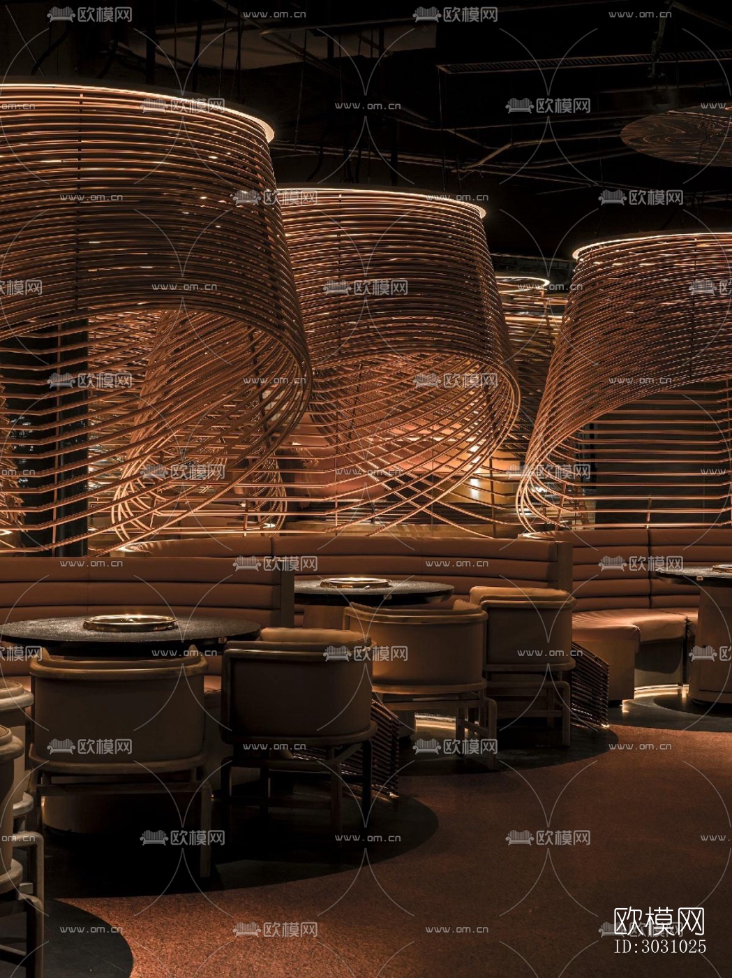 现代西餐厅效果图下载（渲染图8）