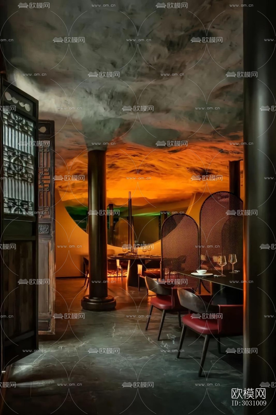 中式火锅烤肉效果图下载（渲染图15）