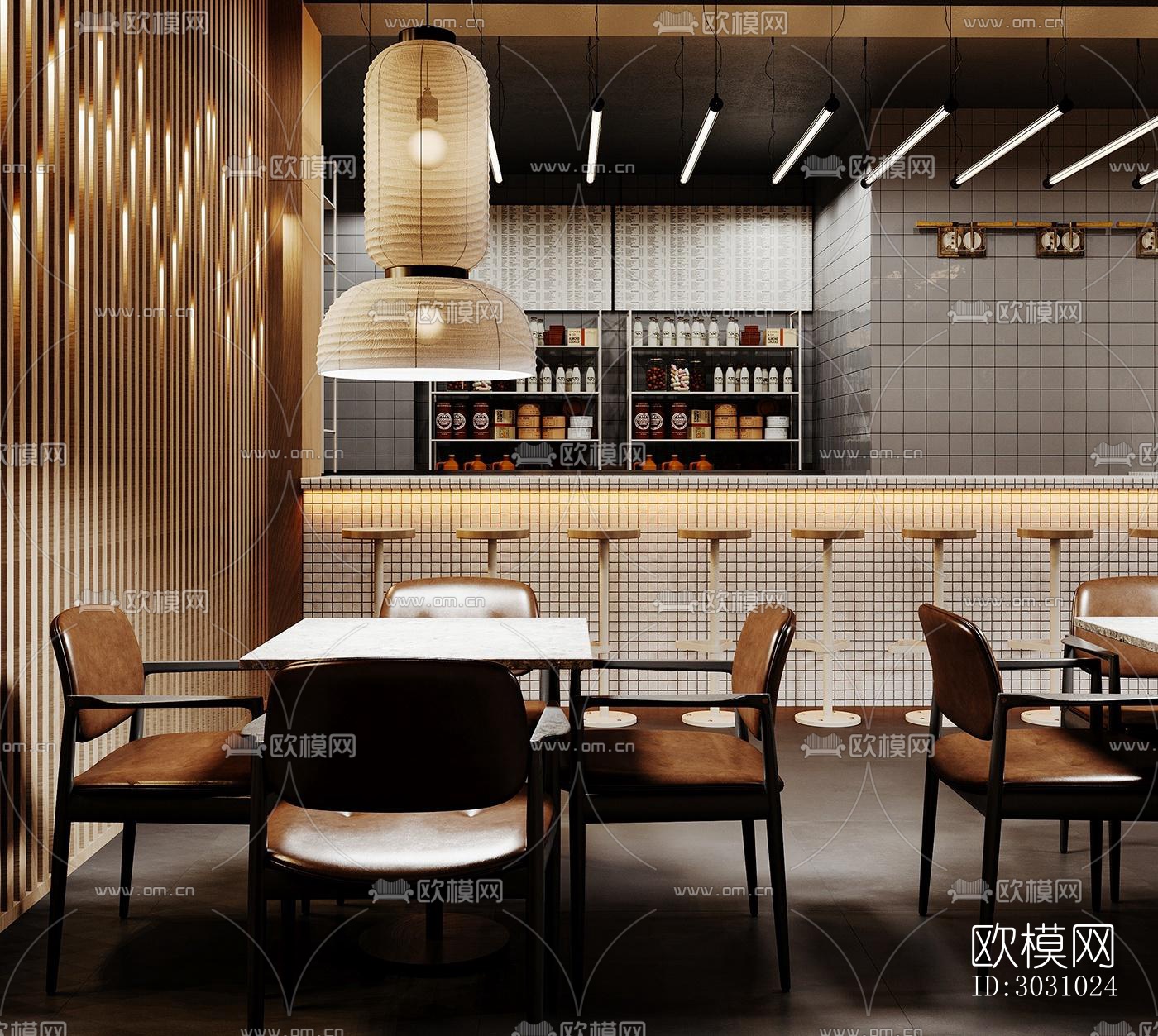 现代西餐厅效果图下载（渲染图15）