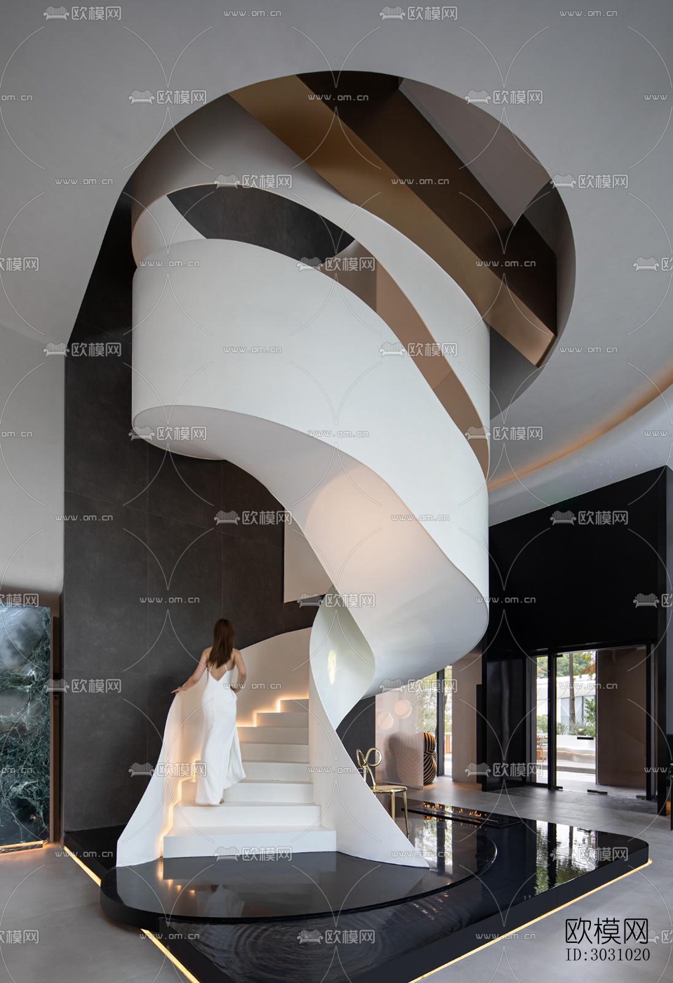 现代西餐厅效果图下载（渲染图13）