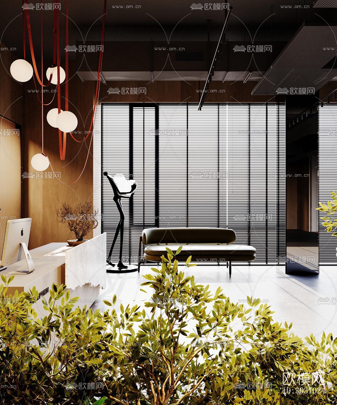 现代西餐厅效果图下载（渲染图1）