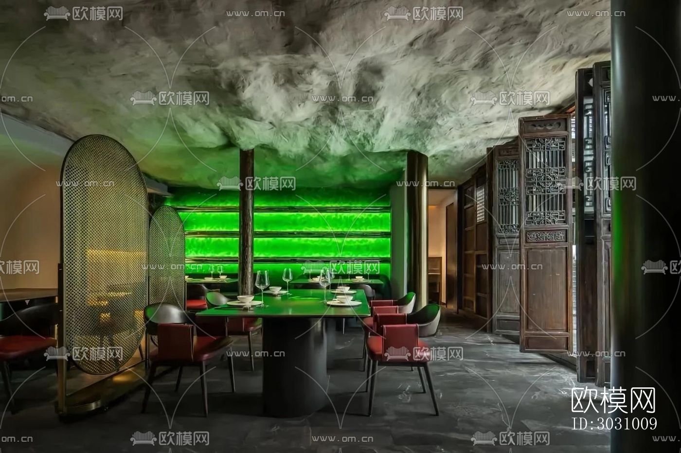 中式火锅烤肉效果图下载（渲染图5）