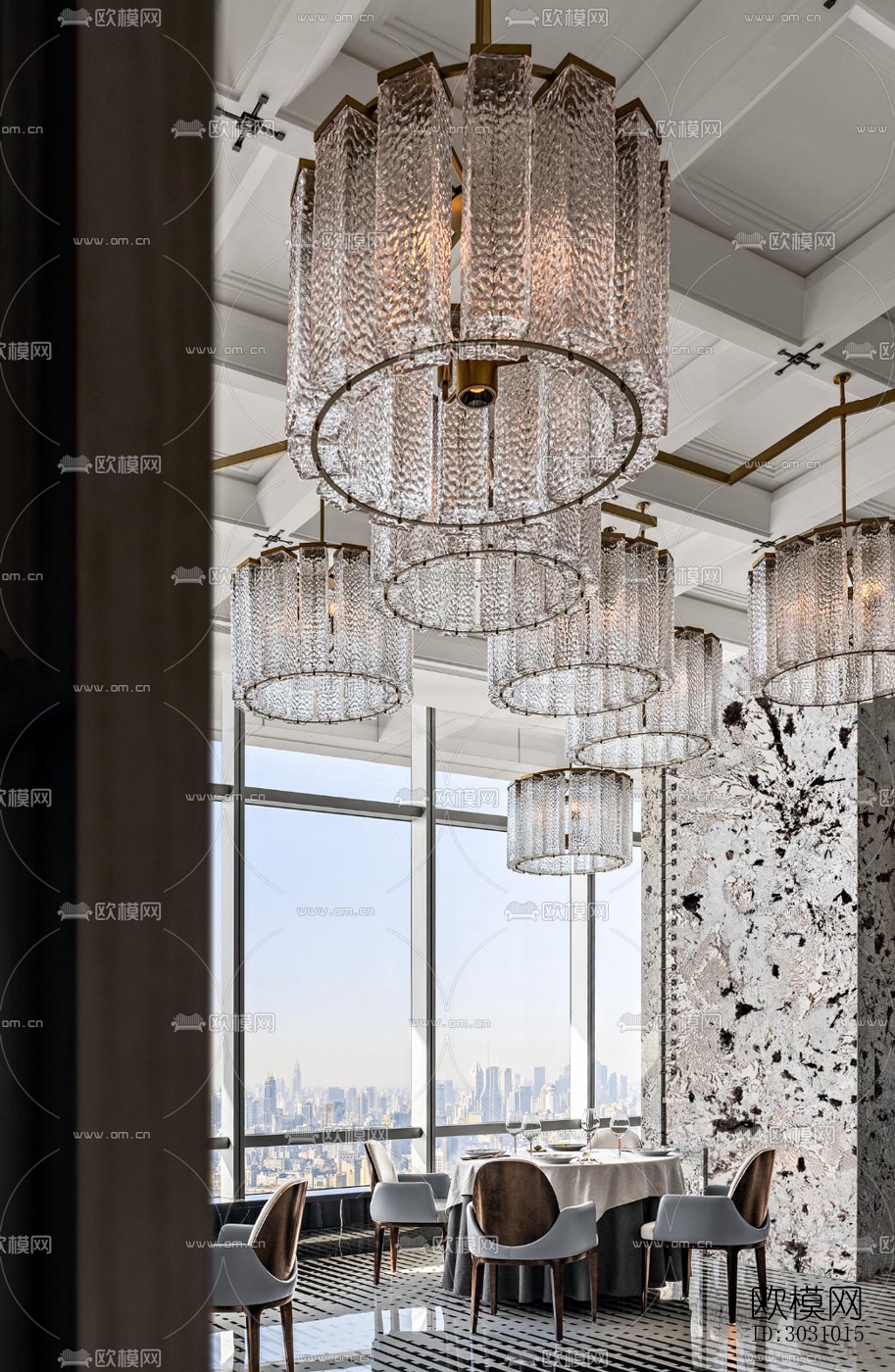 欧式西餐厅效果图下载（渲染图2）