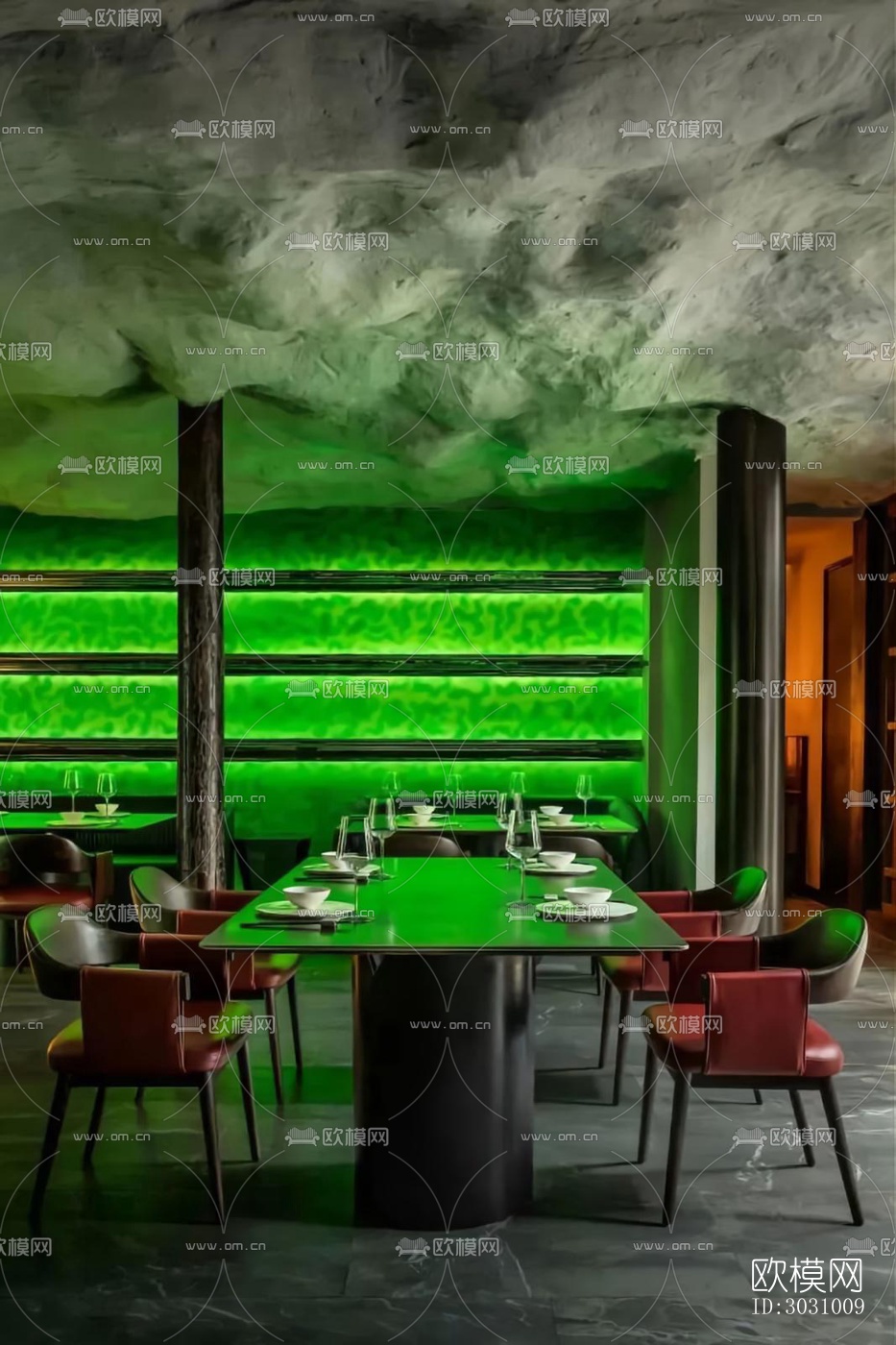 中式火锅烤肉效果图下载（渲染图3）