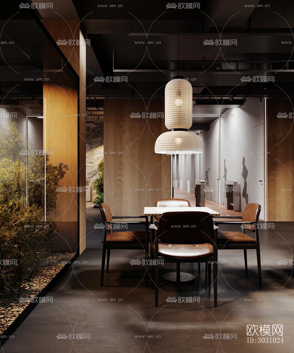 现代西餐厅效果图下载（渲染图8）