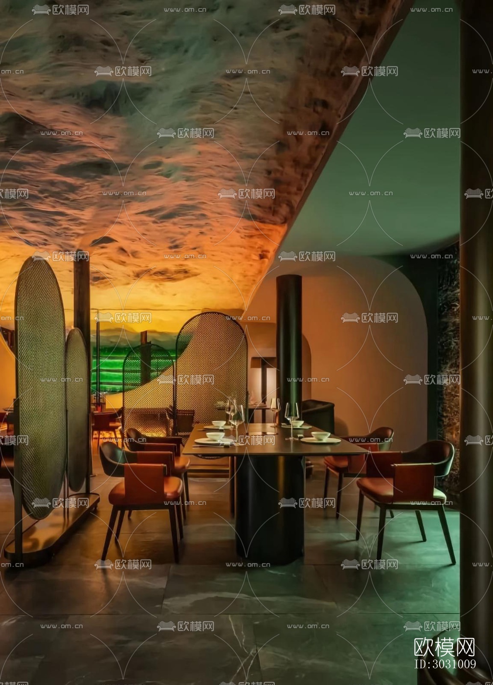 中式火锅烤肉效果图下载（渲染图1）