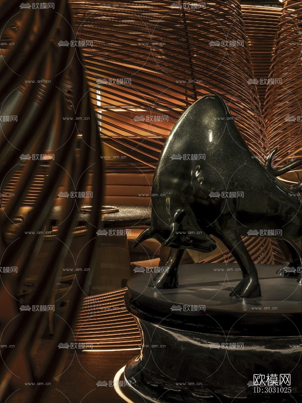 现代西餐厅效果图下载（渲染图5）