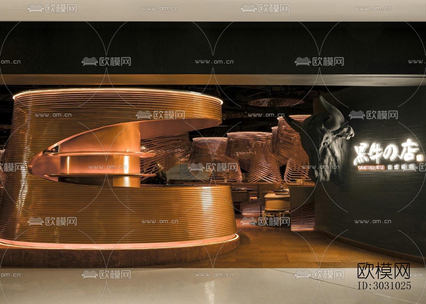 现代西餐厅效果图下载（渲染图14）